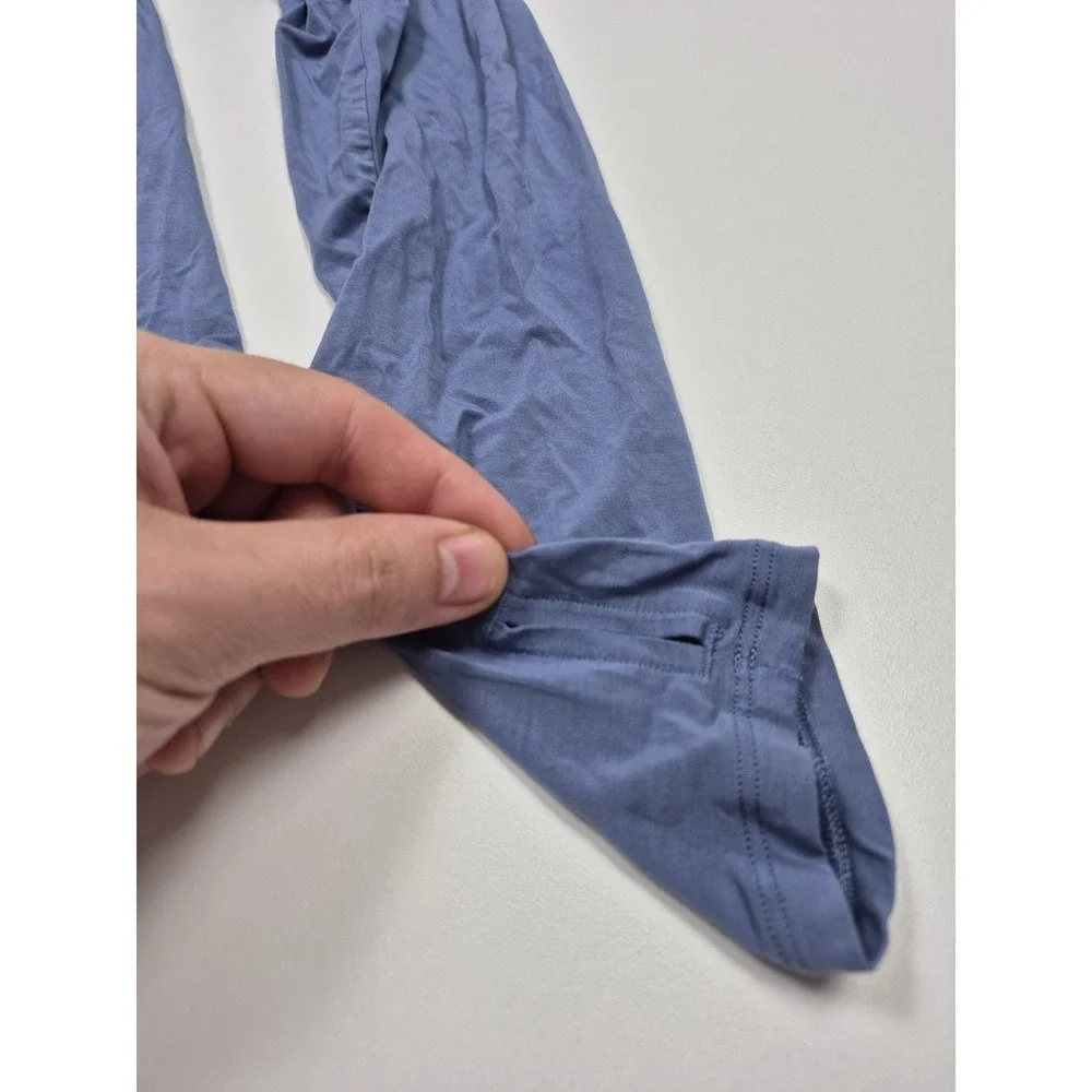 Lululemon Shirt Womens 4 Blue Long Sleeve Lightweight Modal Stretch Yoga Top